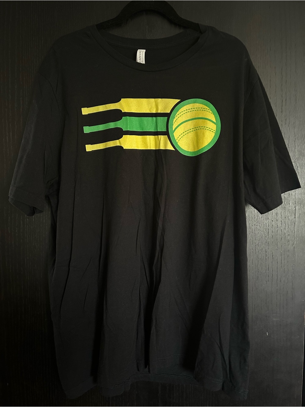 Bella Canvas Australia Cricket Black Tee